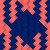 Color: Navy & Neon Coral Houndstooth