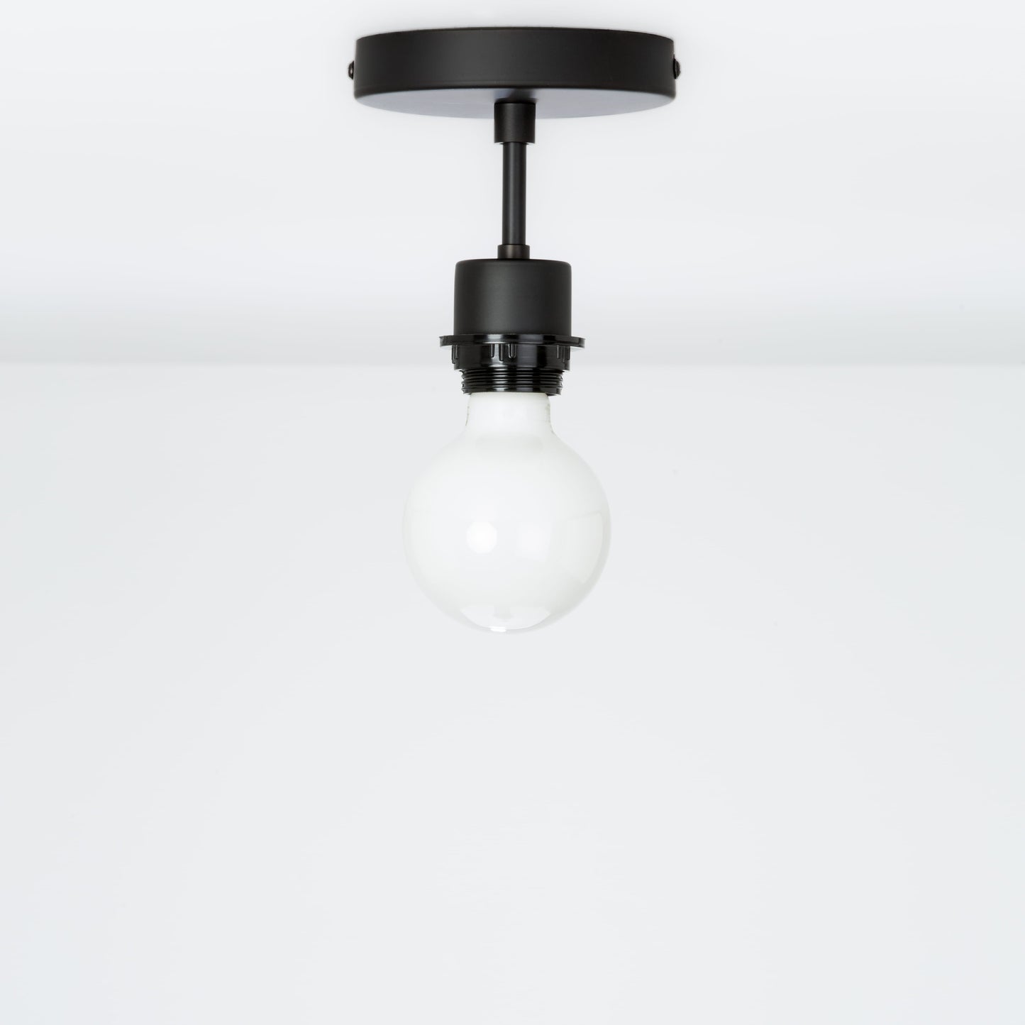 Shade-Ready Post Flush Mount Pendant