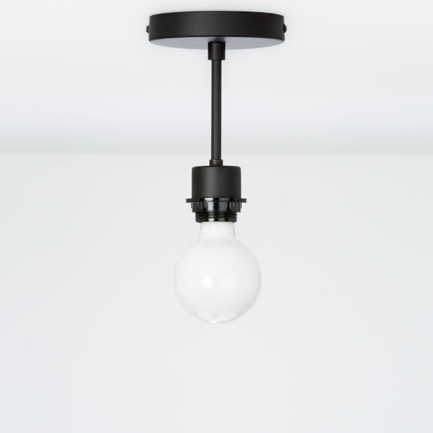 Shade-Ready Post Flush Mount Pendant