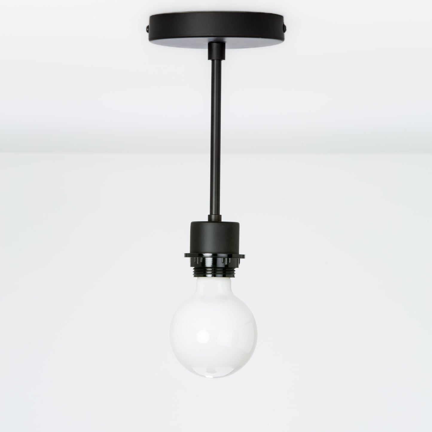 Shade-Ready Post Flush Mount Pendant