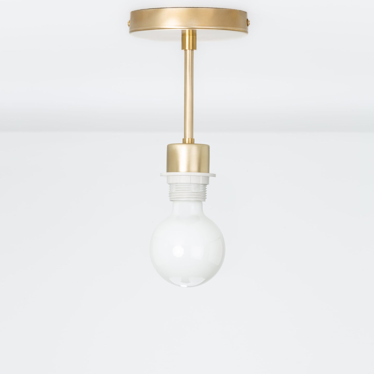 Shade-Ready Post Flush Mount Pendant