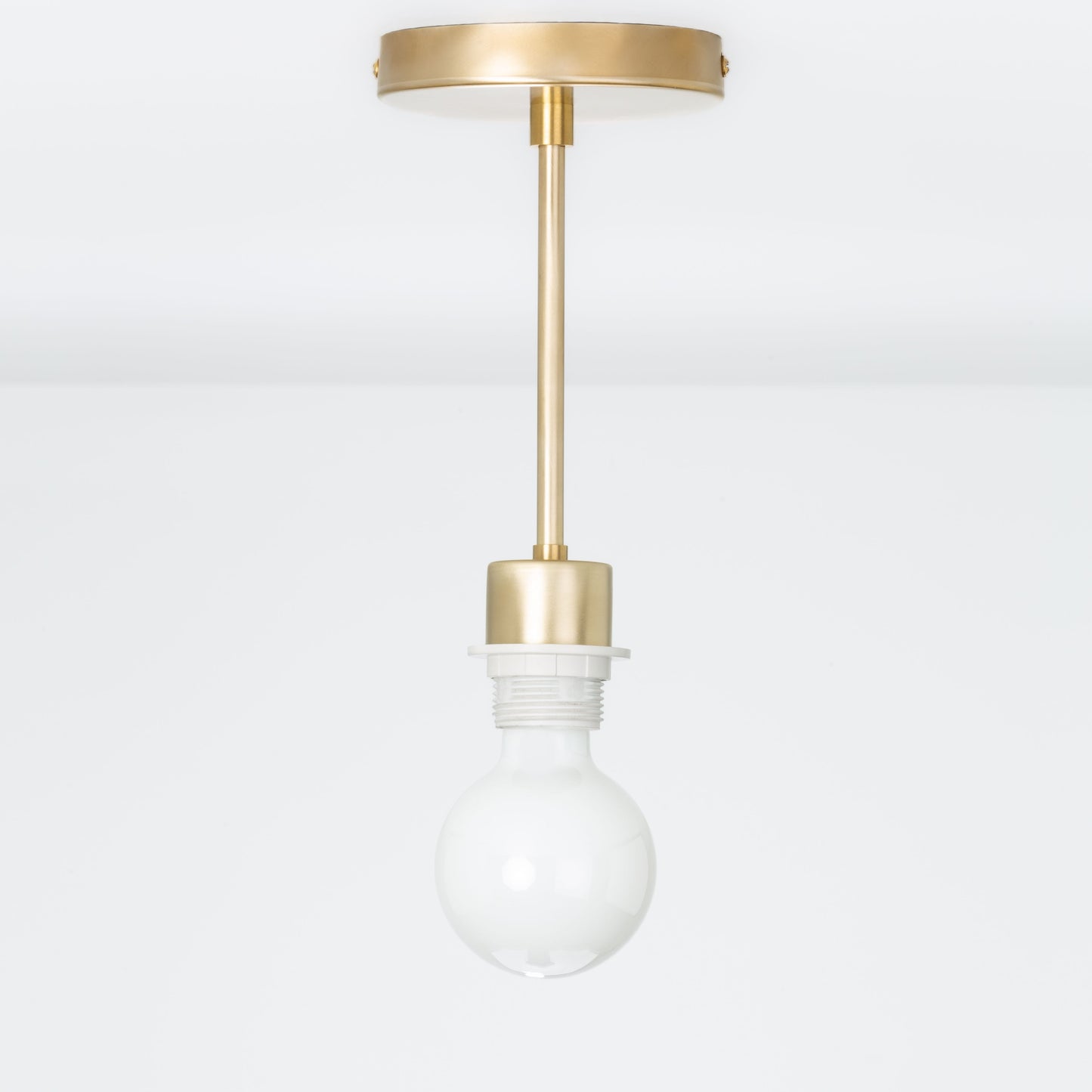 Shade-Ready Post Flush Mount Pendant