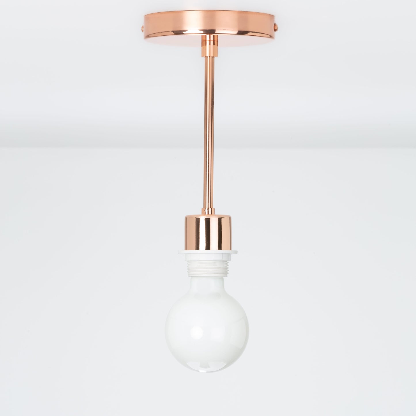 Shade-Ready Post Flush Mount Pendant