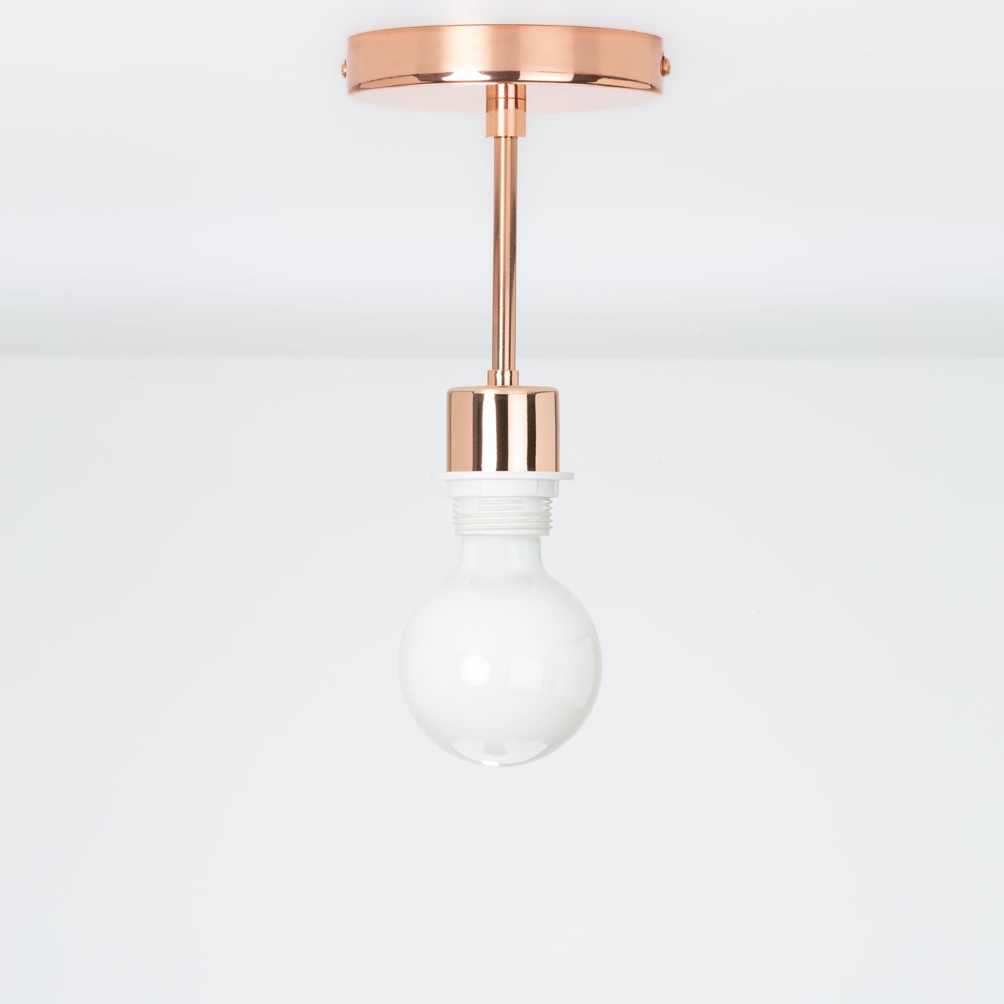 Shade-Ready Post Flush Mount Pendant