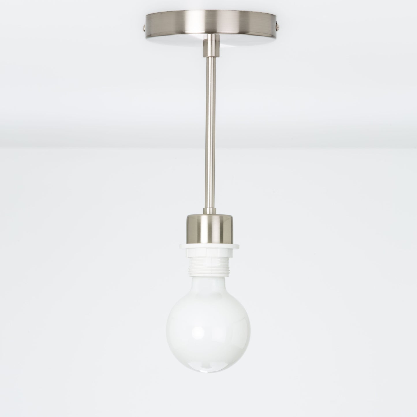 Shade-Ready Post Flush Mount Pendant