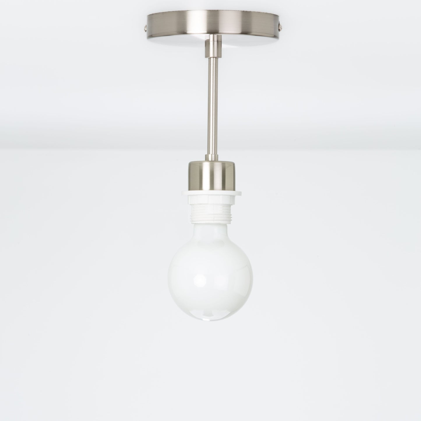 Shade-Ready Post Flush Mount Pendant