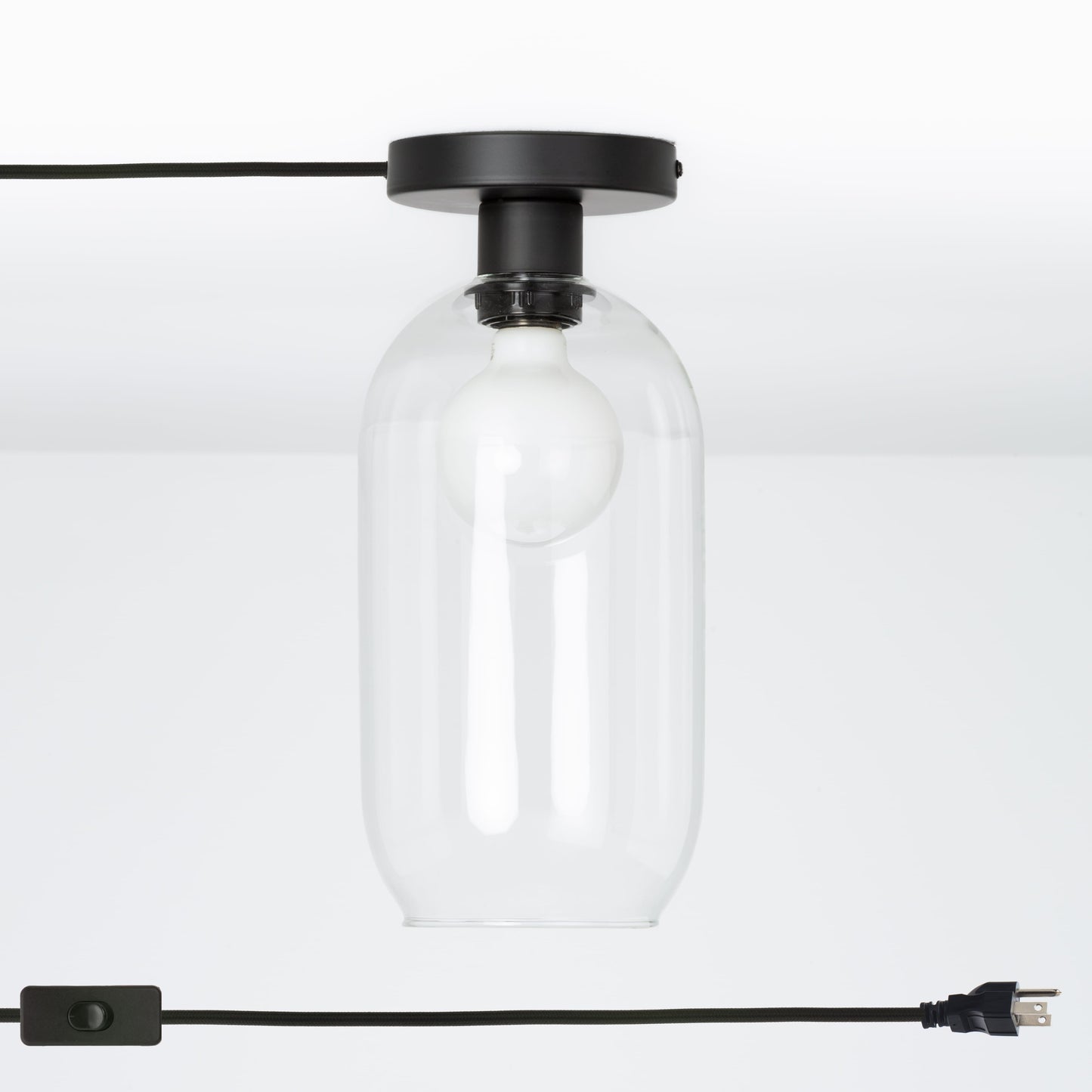 Plug-In Glass Pill Button Light