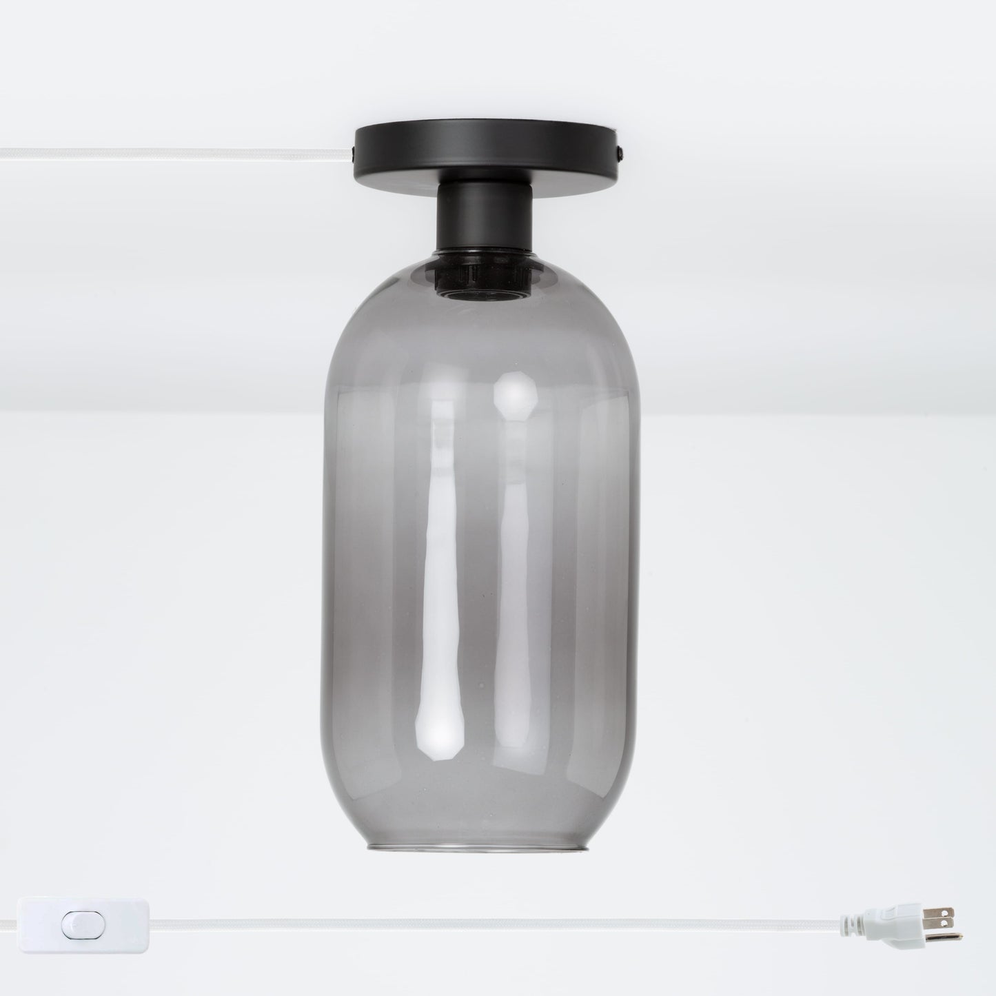 Plug-In Glass Pill Button Light