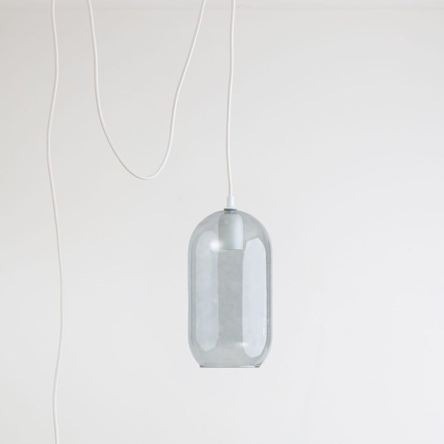 Glass Pill Fixed Shade Plug-In Pendant