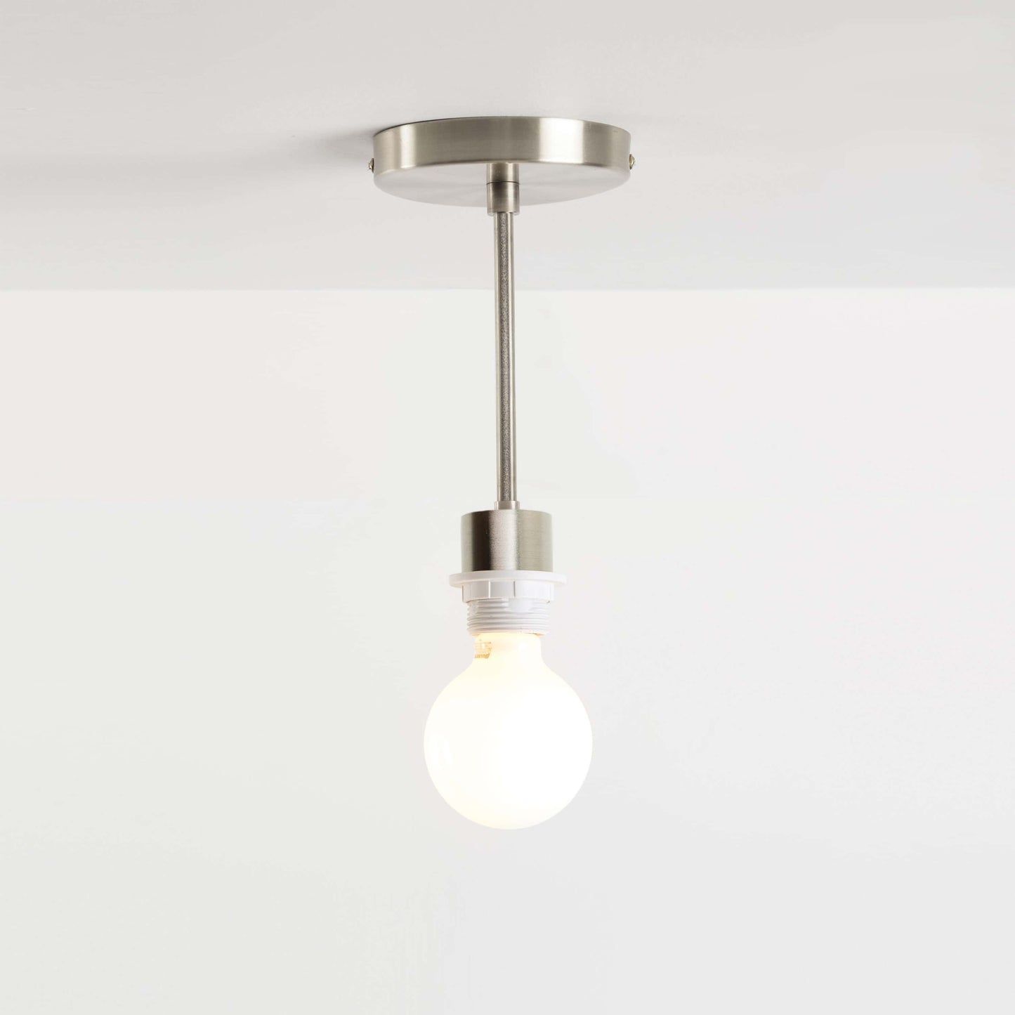 Shade-Ready Post Flush Mount Pendant