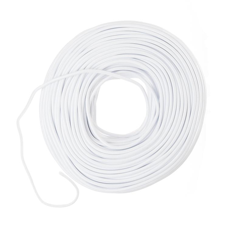 White & Black Tracer Lamp Wire - Cloth Covered Color Cord