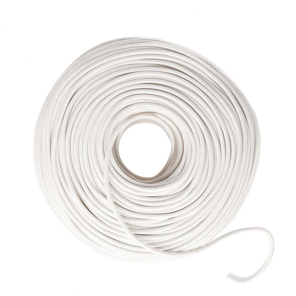 Cloth Covered Wire 18g, White Cotton