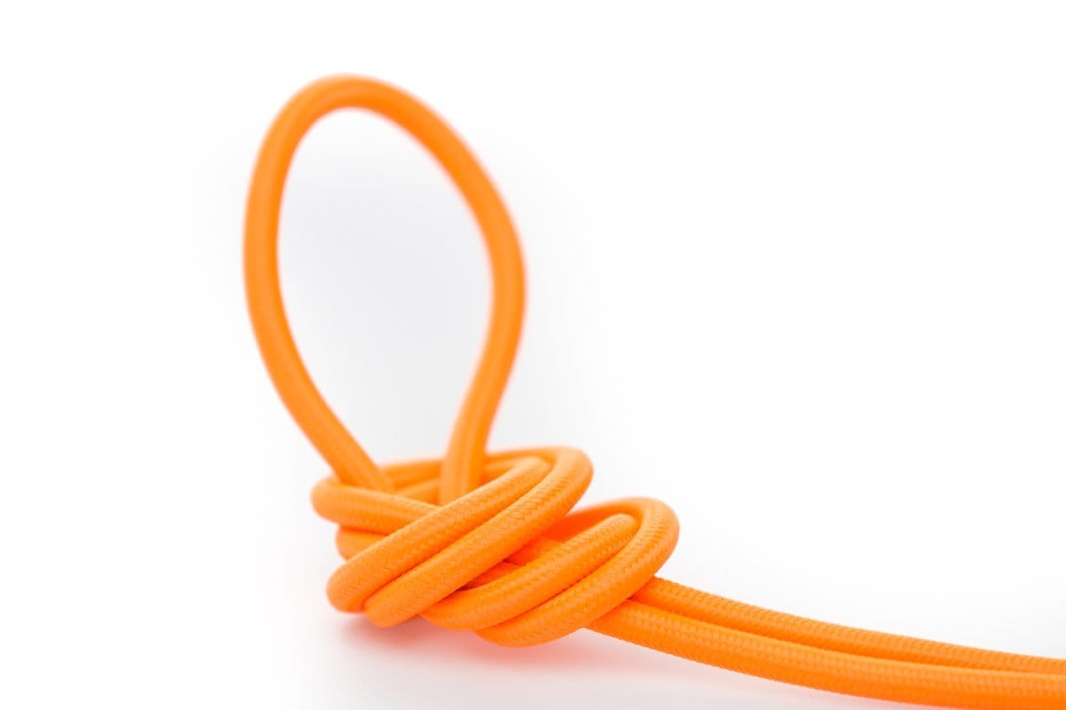 DIY Fabric Wire by the Foot - Neon Orange