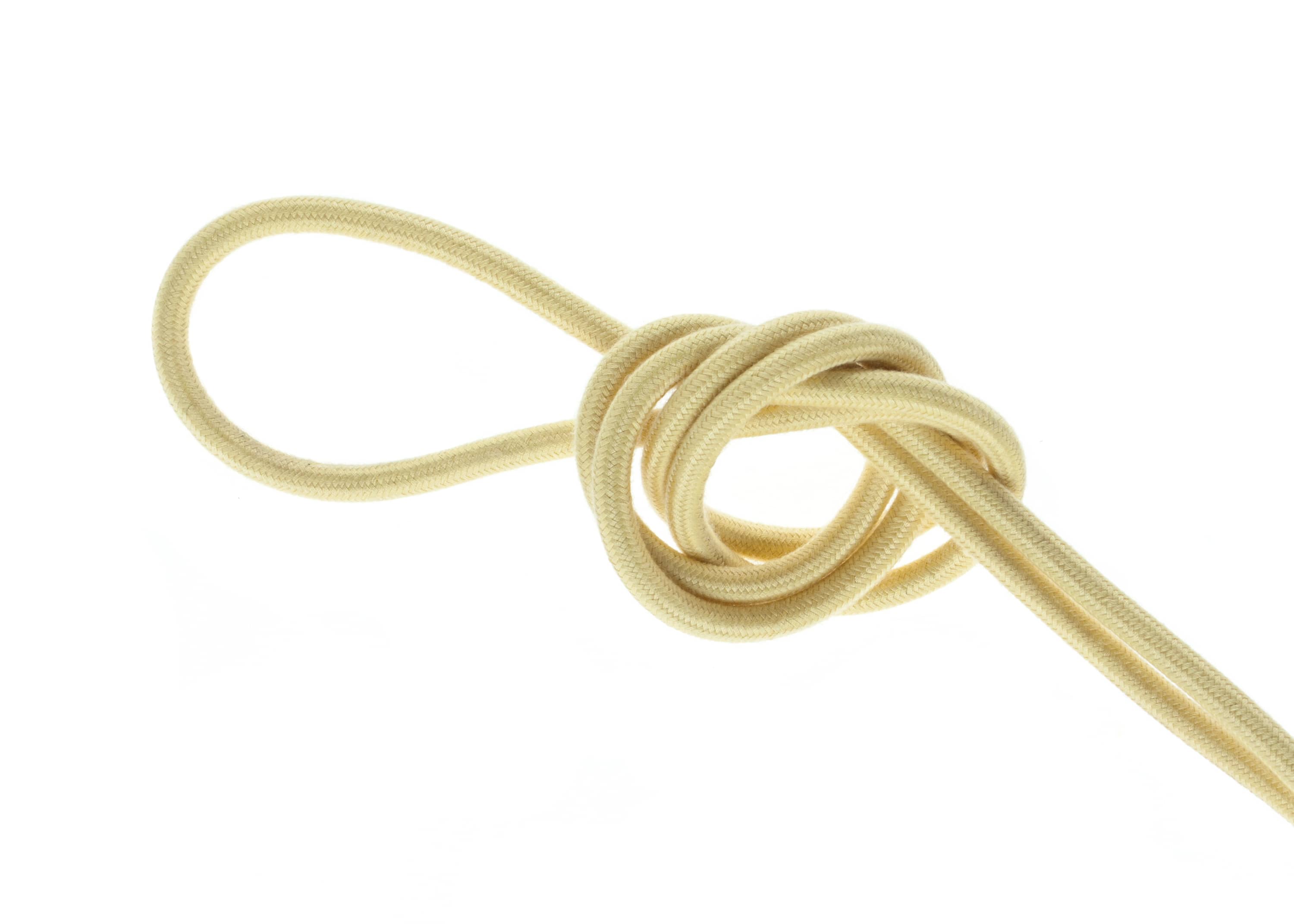 DIY Fabric Wire by the Foot - Pale Yellow (Cotton Blend)