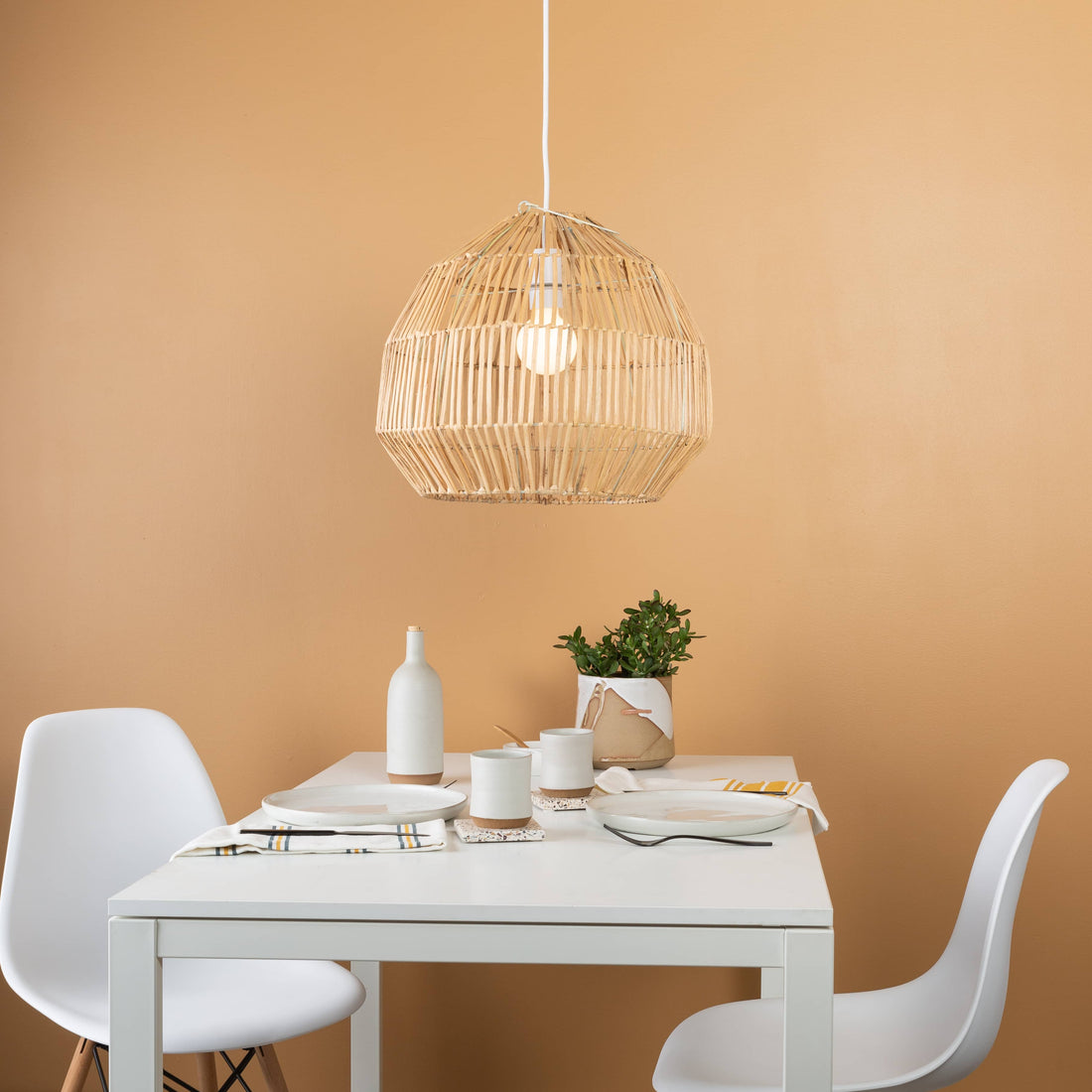 chic smart light fixtures in a living room
