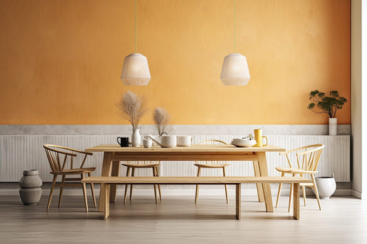 Coordinated kitchen and dining light design