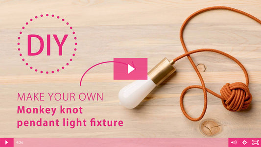 DIY Monkey Fist Knot Light Fixture