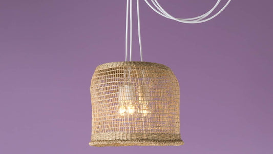 Creating a Wire Natural-Shade Basket Light Fixture