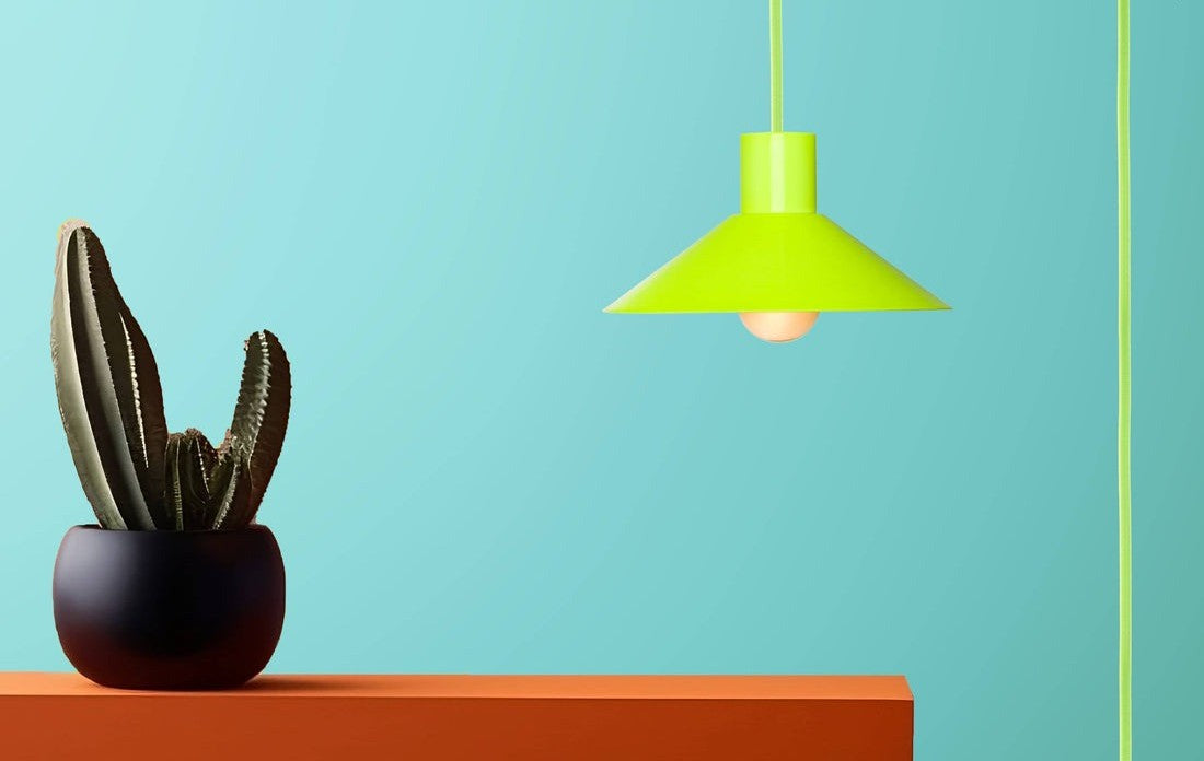 decorating with bright color light fixtures