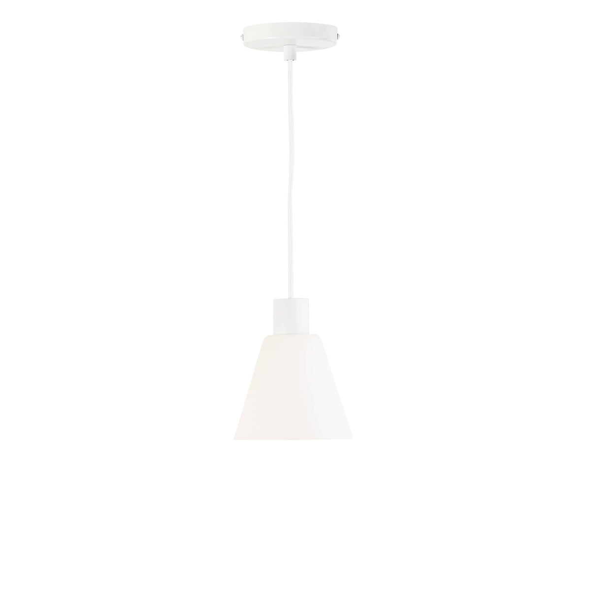 Glass Cone 6in AiO Pendant - Chroma Studio White / Matte White