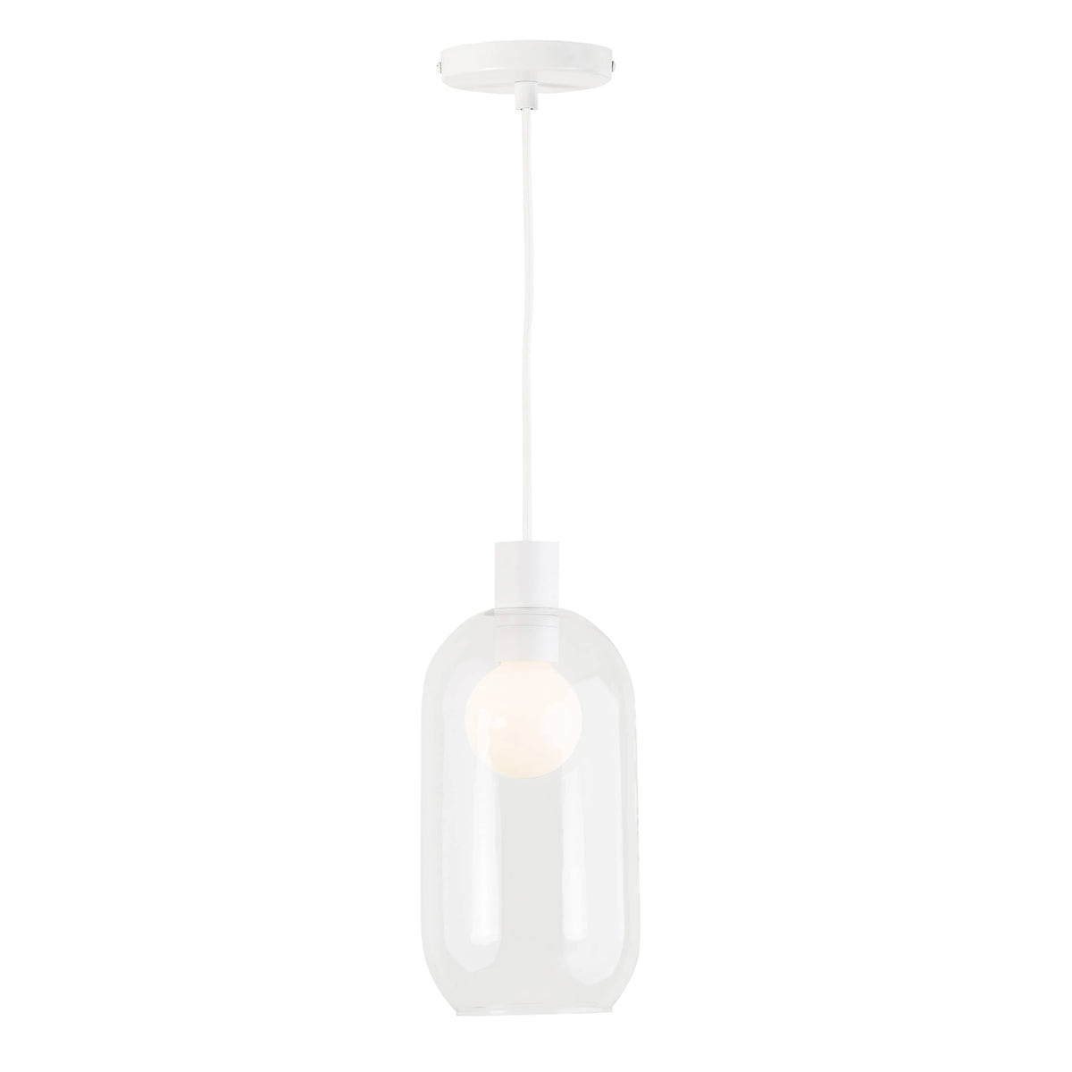 Glass Pill AiO Pendant - Chroma Studio White / Clear