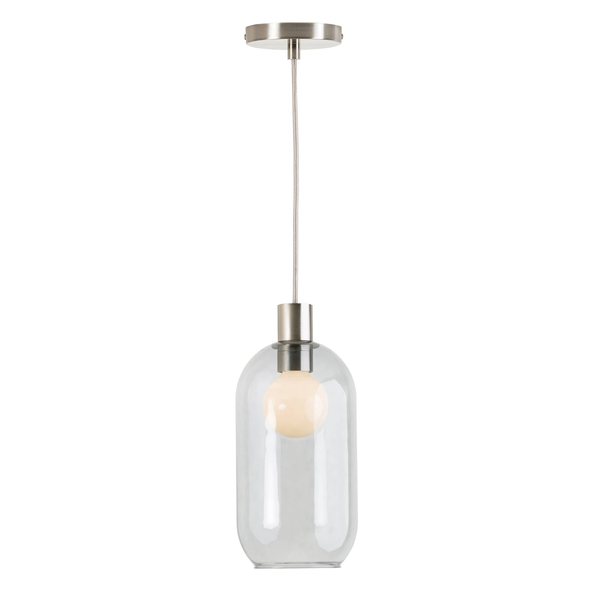 Glass Pill AiO Pendant - Chroma Studio Nickel / Smoke