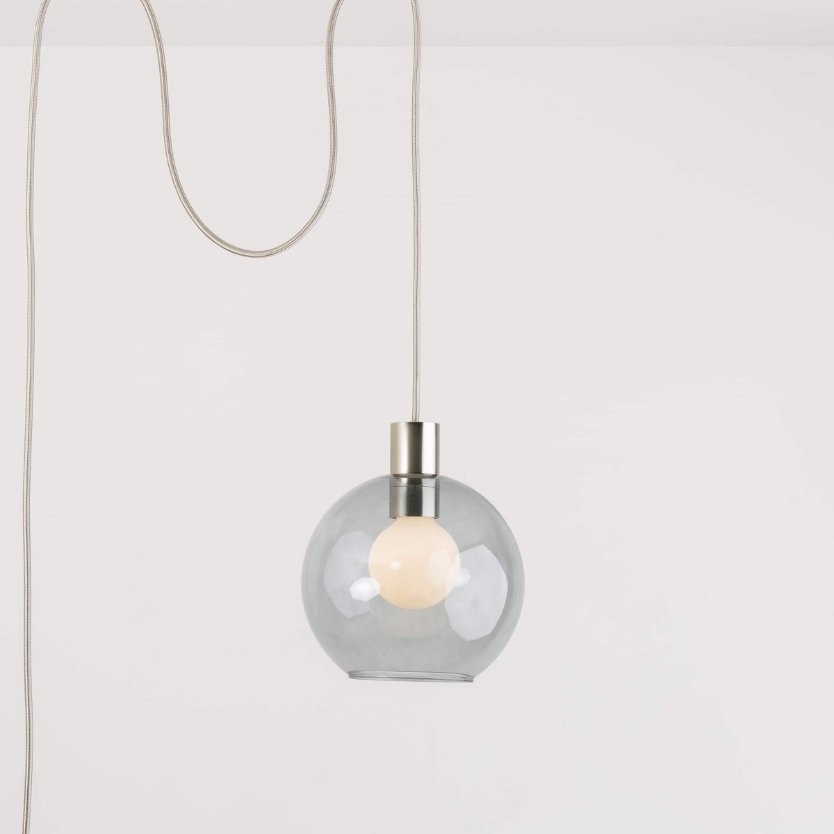 AiO Globe Plug-In Pendant | 6", 8", 10", 12" Nickel / Smoke / 8in