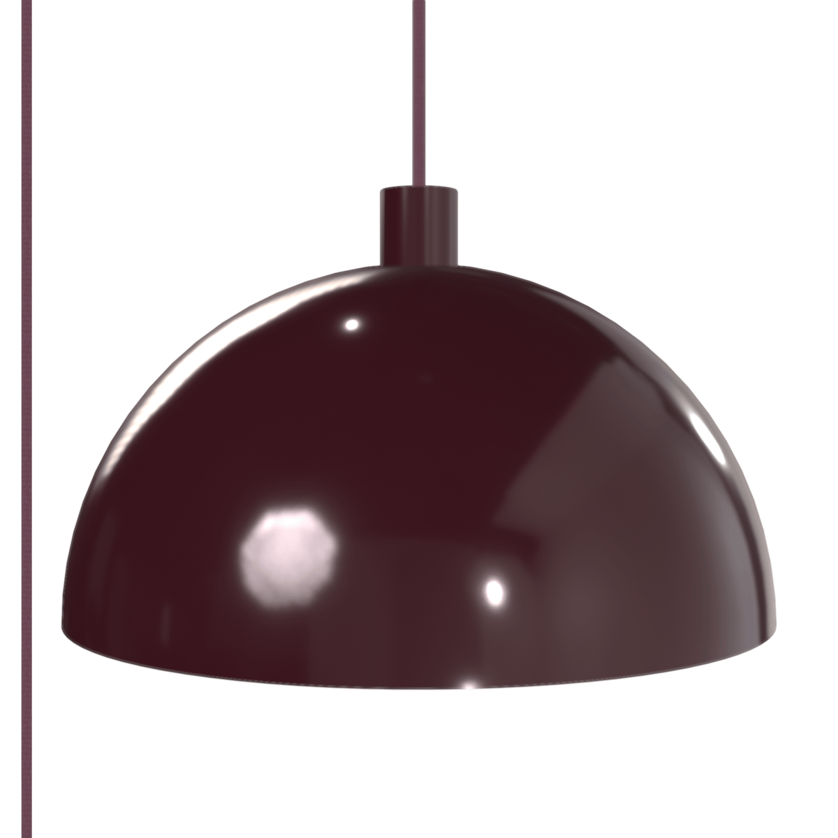 Horizon Dome AiO Plug-In Pendant - Chroma Studio | 7" or 16" Shade Oxblood / 16 Inch