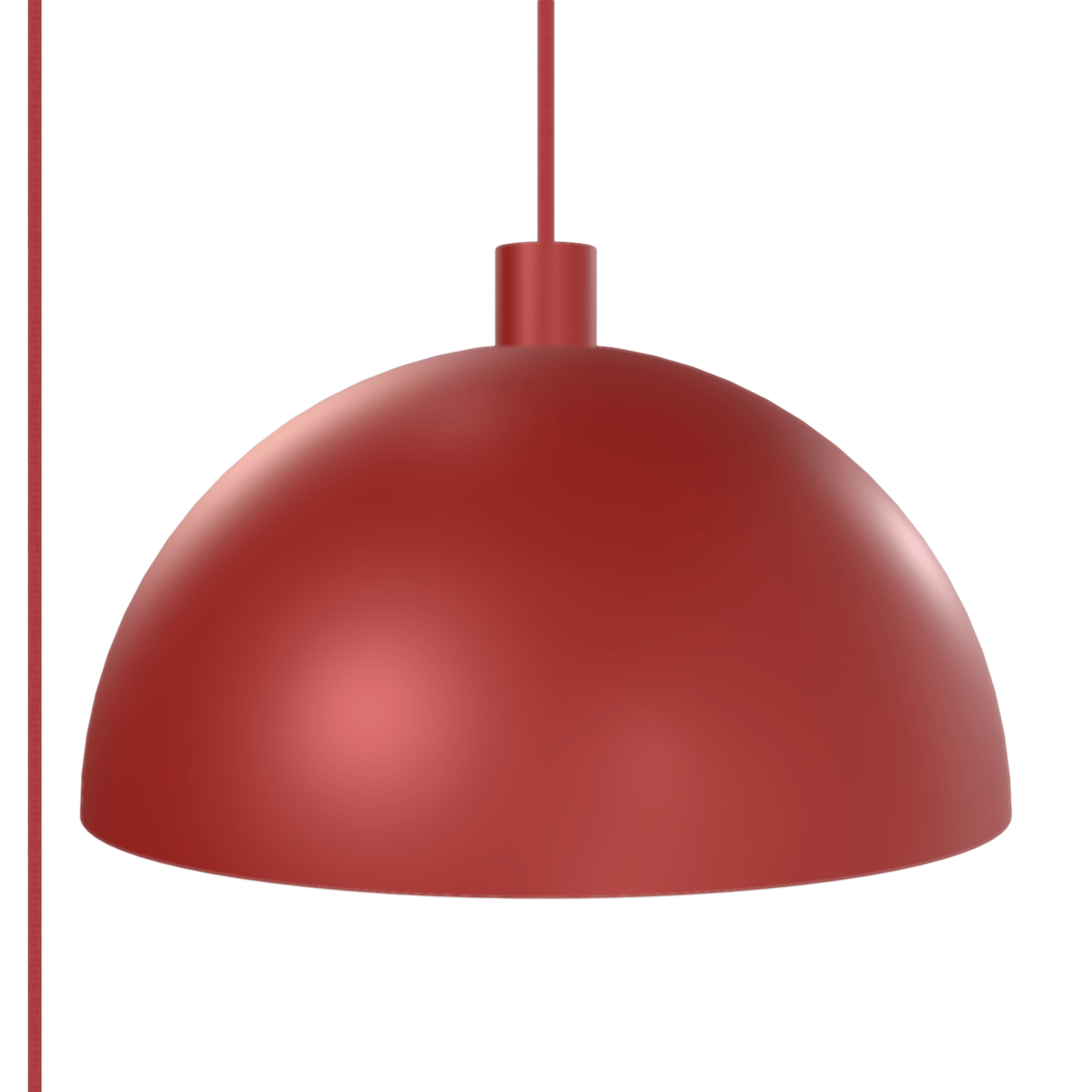 Horizon Dome AiO Plug-In Pendant - Chroma Studio | 7" or 16" Shade Cardinal Red / 16 Inch
