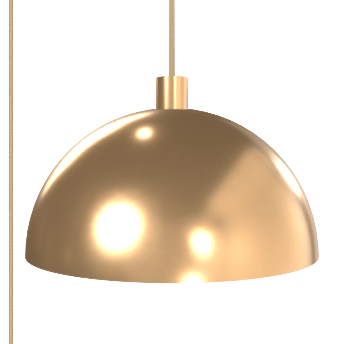 Horizon Dome AiO Plug-In Pendant - Chroma Studio | 7" or 16" Shade Satin Brass / 16 Inch