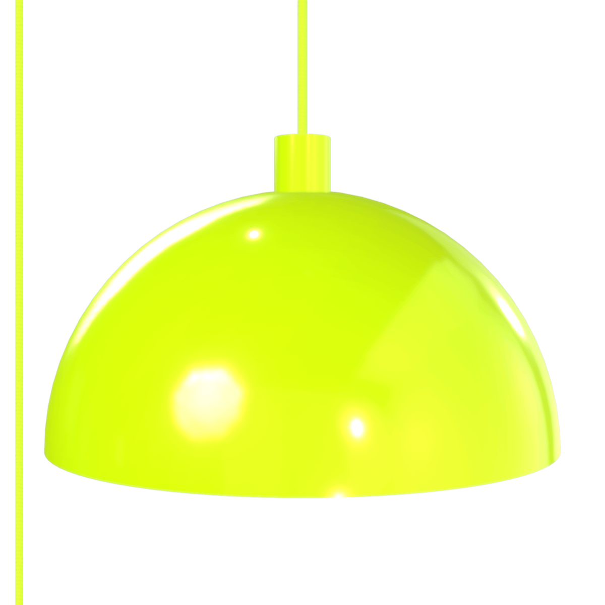 Horizon Dome AiO Plug-In Pendant - Chroma Studio | 7" or 16" Shade Neon Yellow / 16 Inch
