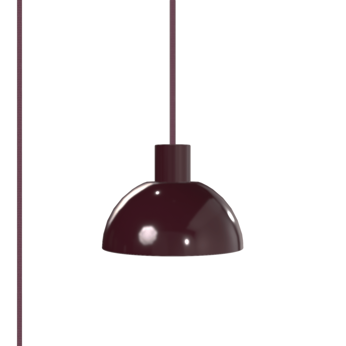 Horizon Dome AiO Plug-In Pendant - Chroma Studio | 7" or 16" Shade Oxblood / 7 Inch