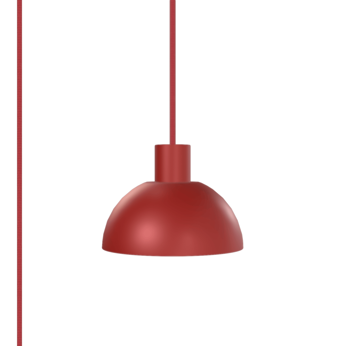 Horizon Dome AiO Plug-In Pendant - Chroma Studio | 7" or 16" Shade Cardinal Red / 7 Inch