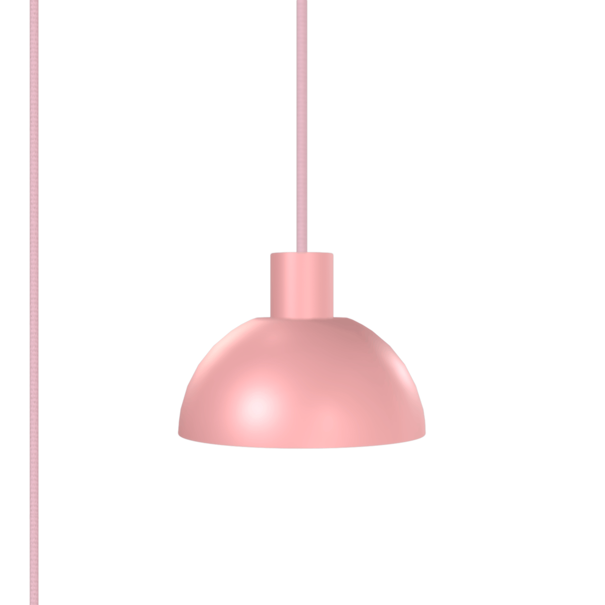 Horizon Dome AiO Plug-In Pendant - Chroma Studio | 7" or 16" Shade Cameo Pink / 7 Inch