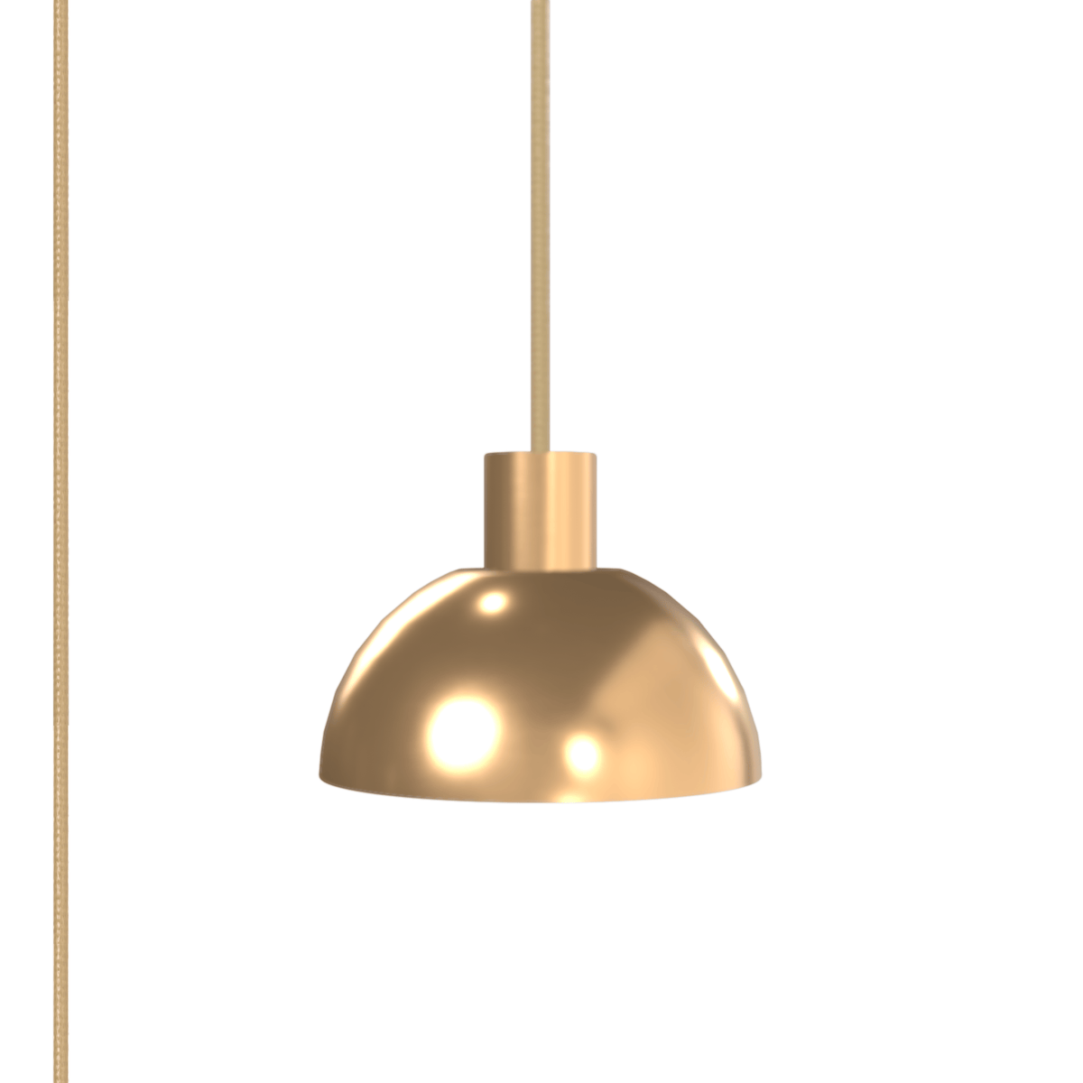 Horizon Dome AiO Plug-In Pendant - Chroma Studio | 7" or 16" Shade Satin Brass / 7 Inch