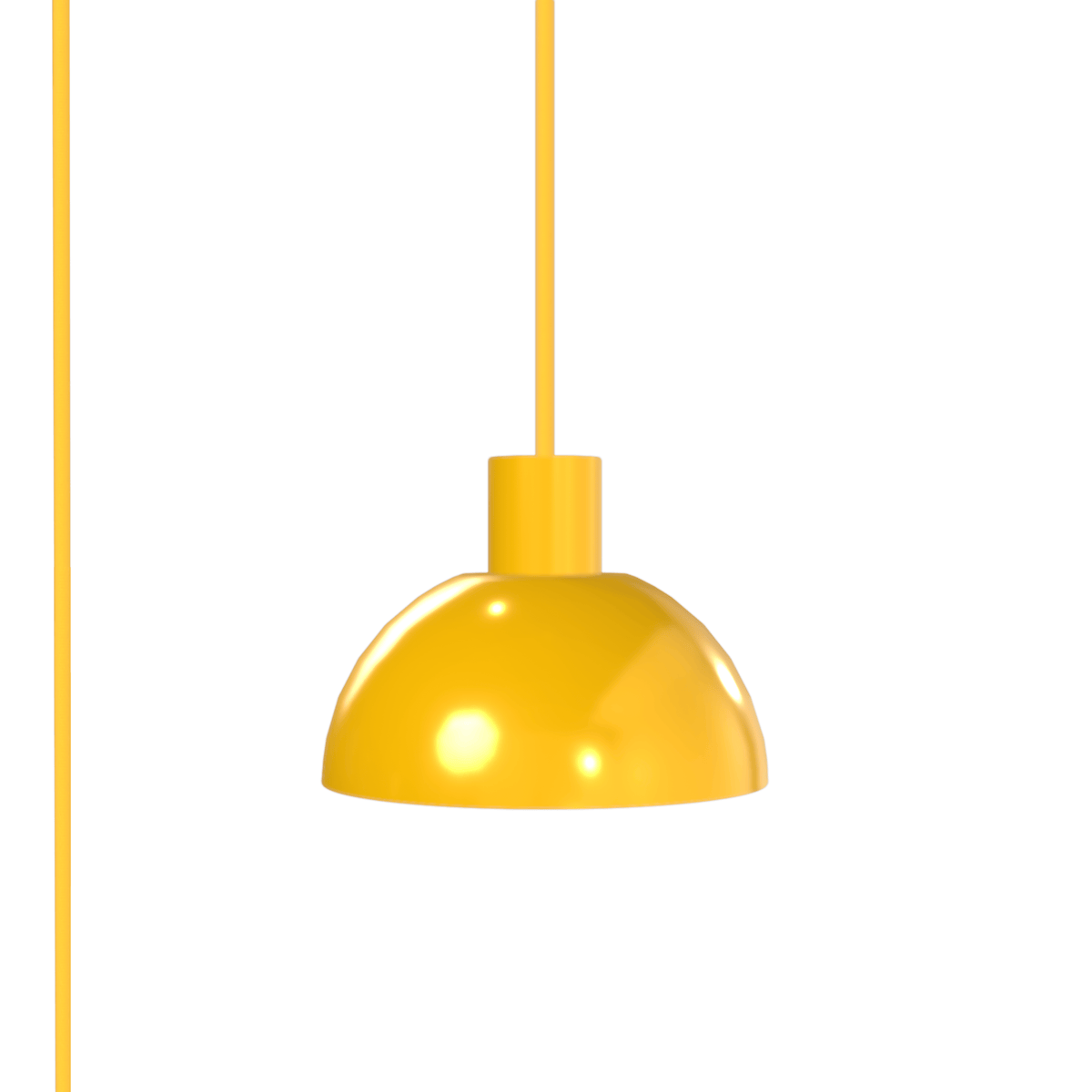 Horizon Dome AiO Plug-In Pendant - Chroma Studio | 7" or 16" Shade Sunshine Yellow / 7 Inch