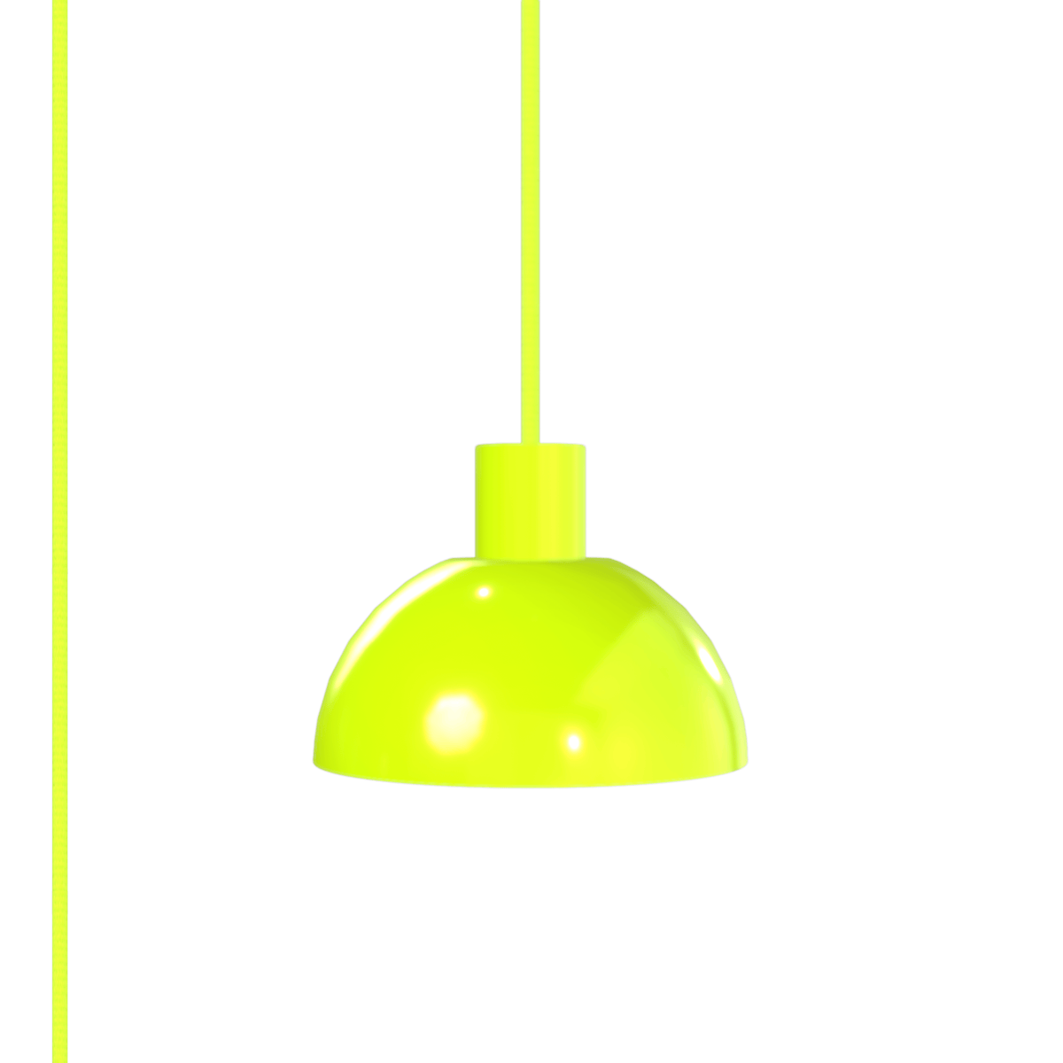 Horizon Dome AiO Plug-In Pendant - Chroma Studio | 7" or 16" Shade Neon Yellow / 7 Inch