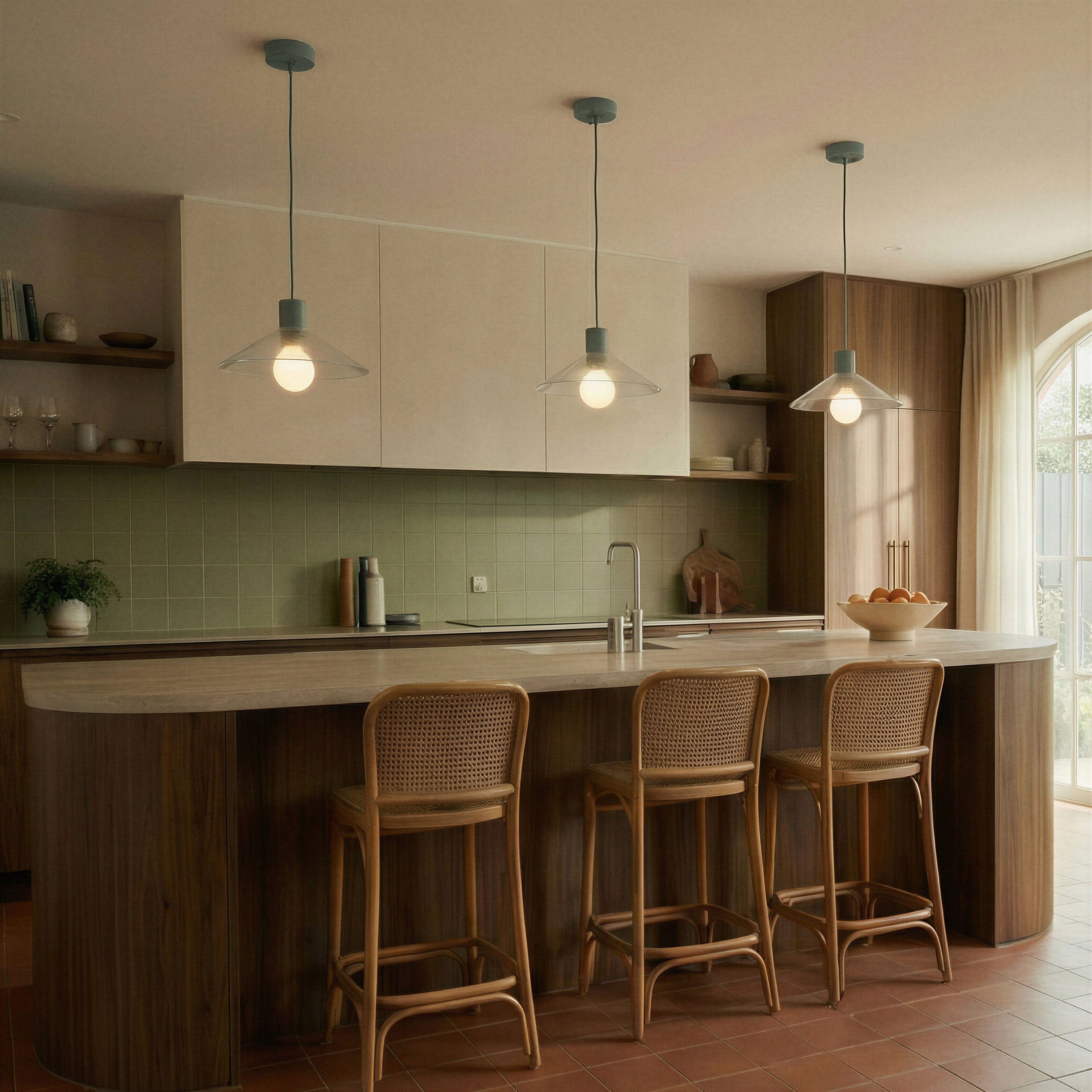 Boutique AiO Glass Slope Ceiling Pendant