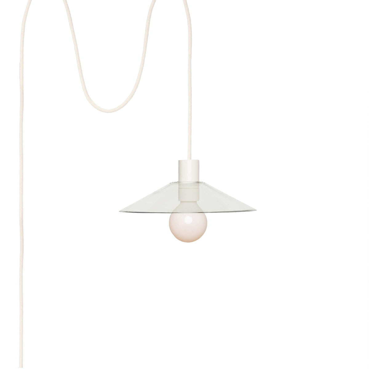 Glass Slope AiO Plug-In Pendant - Chroma Studio Linen / Clear