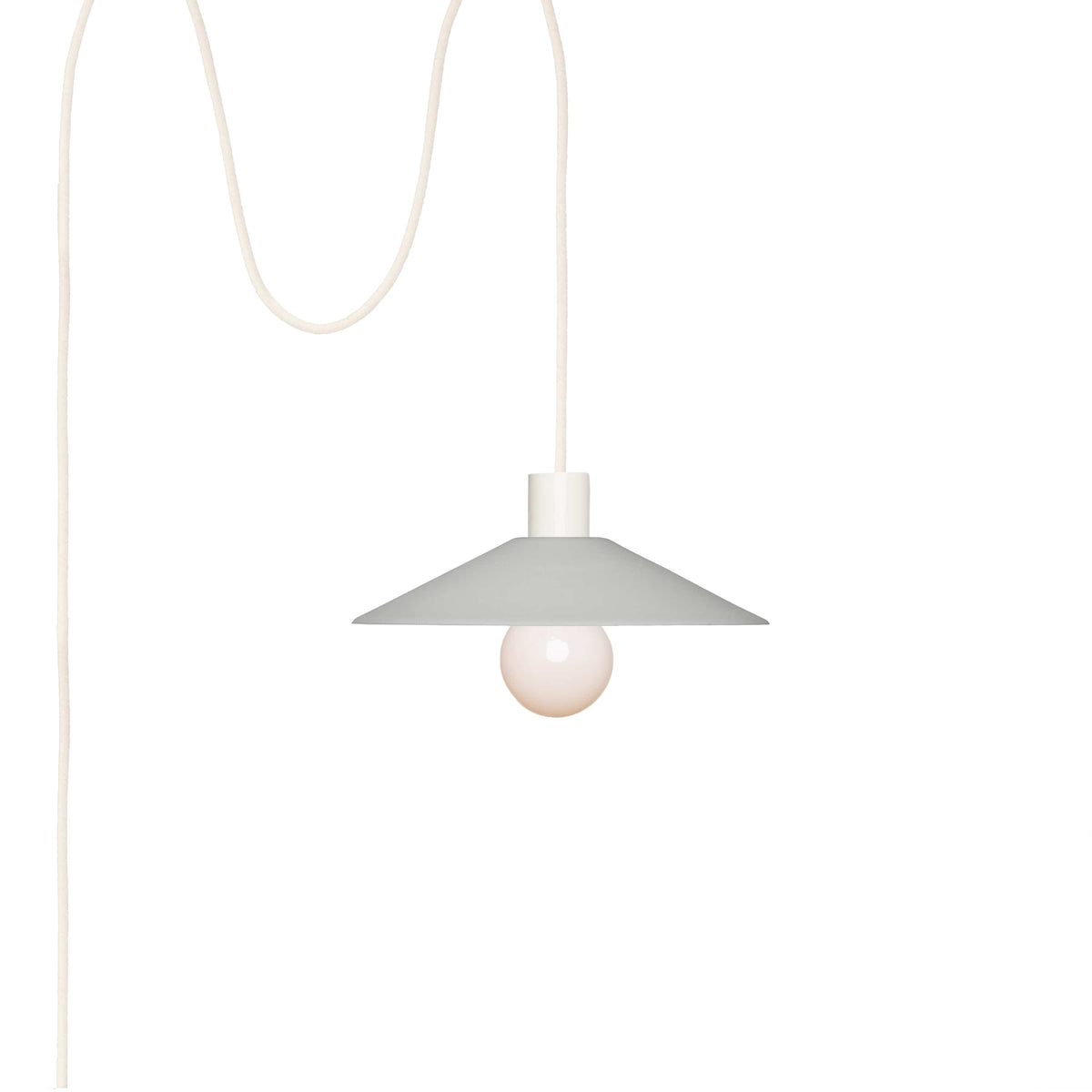 Glass Slope AiO Plug-In Pendant - Chroma Studio Linen / Matte White
