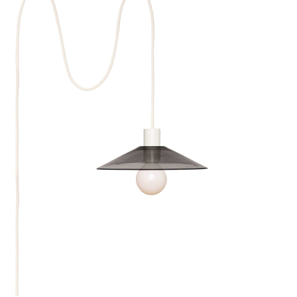 Glass Slope AiO Plug-In Pendant - Chroma Studio Linen / Smoke