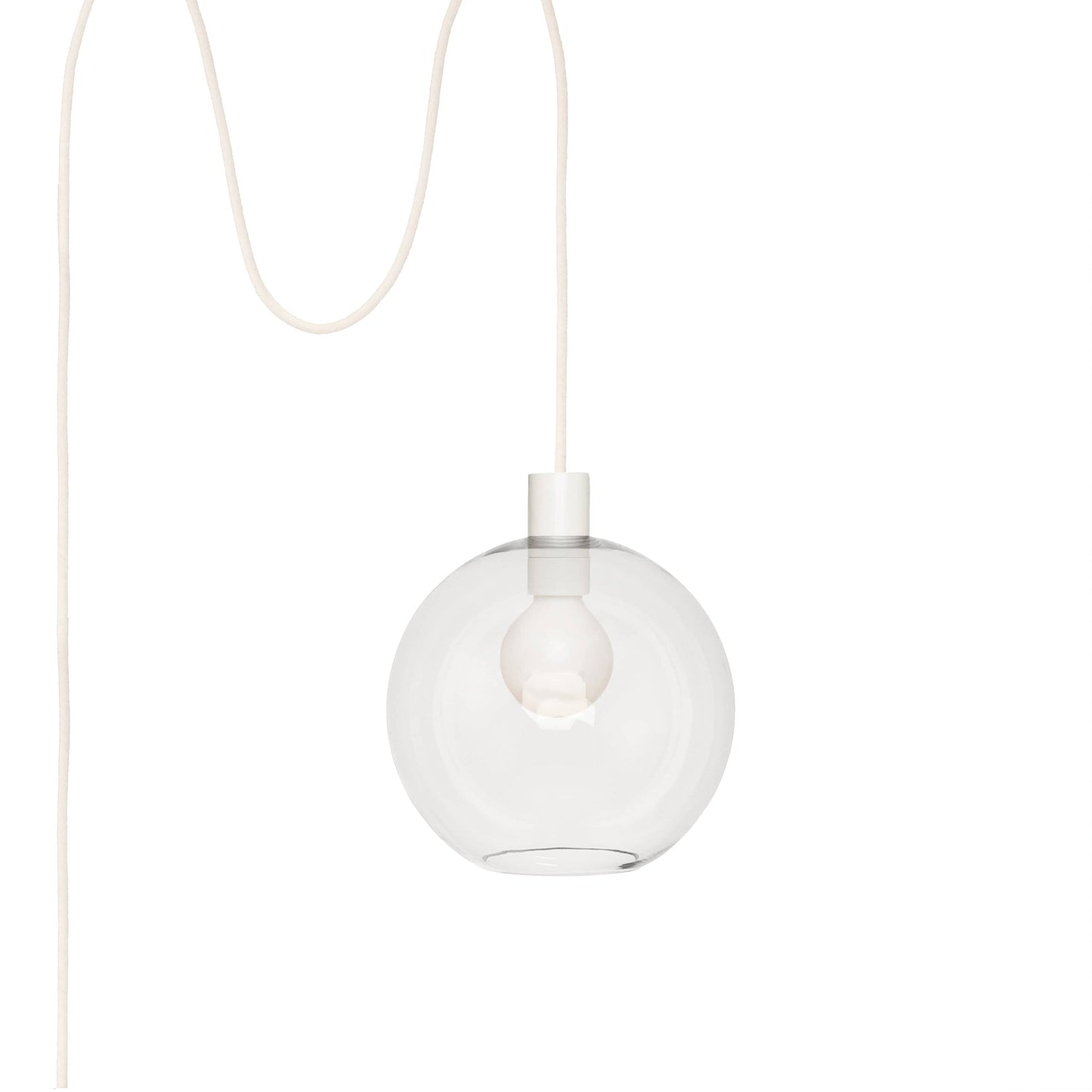 Boutique AiO Glass Globe Plug-In Pendant | 6", 8", 10", 12"