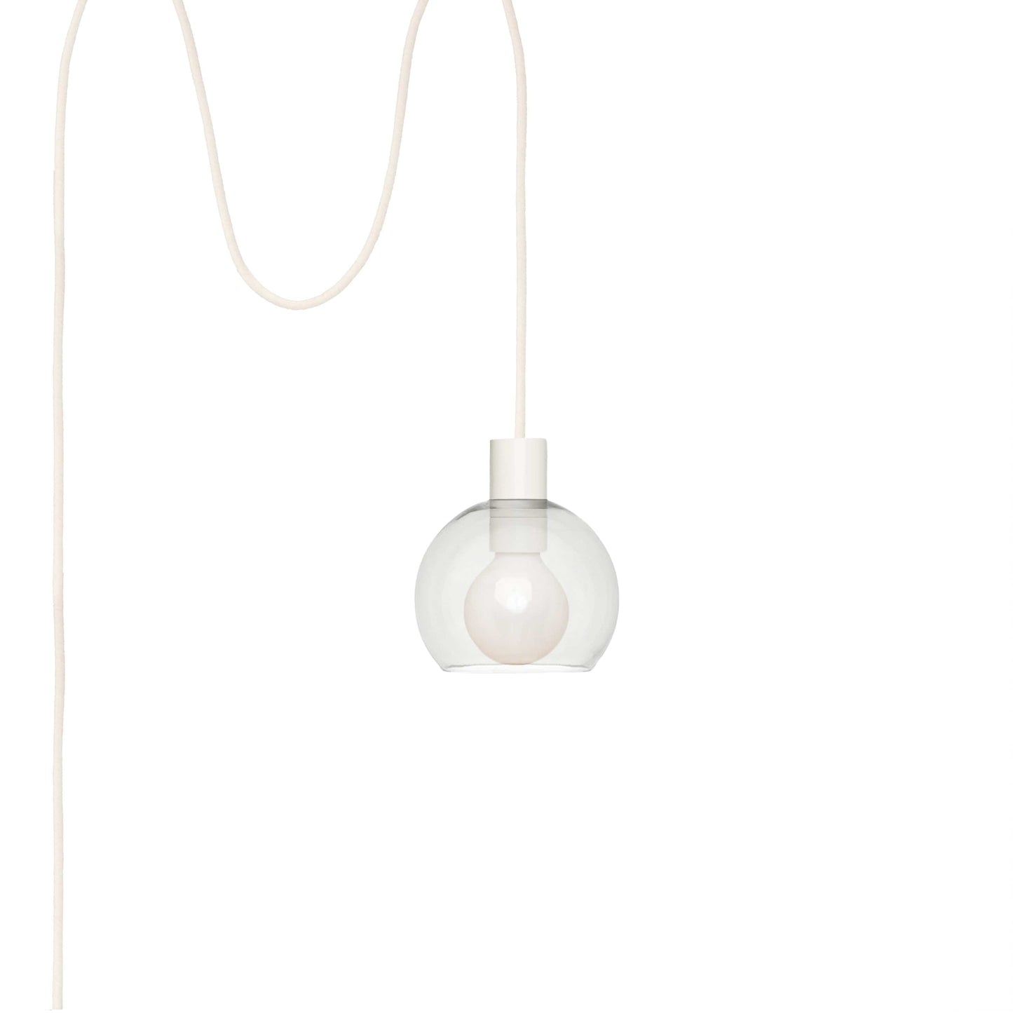Boutique AiO Glass Globe Plug-In Pendant | 6", 8", 10", 12"