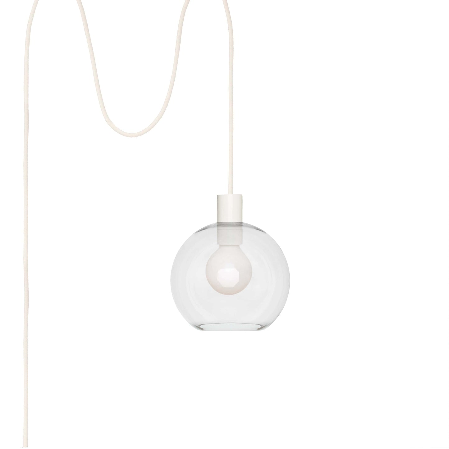 Boutique AiO Glass Globe Plug-In Pendant | 6", 8", 10", 12"