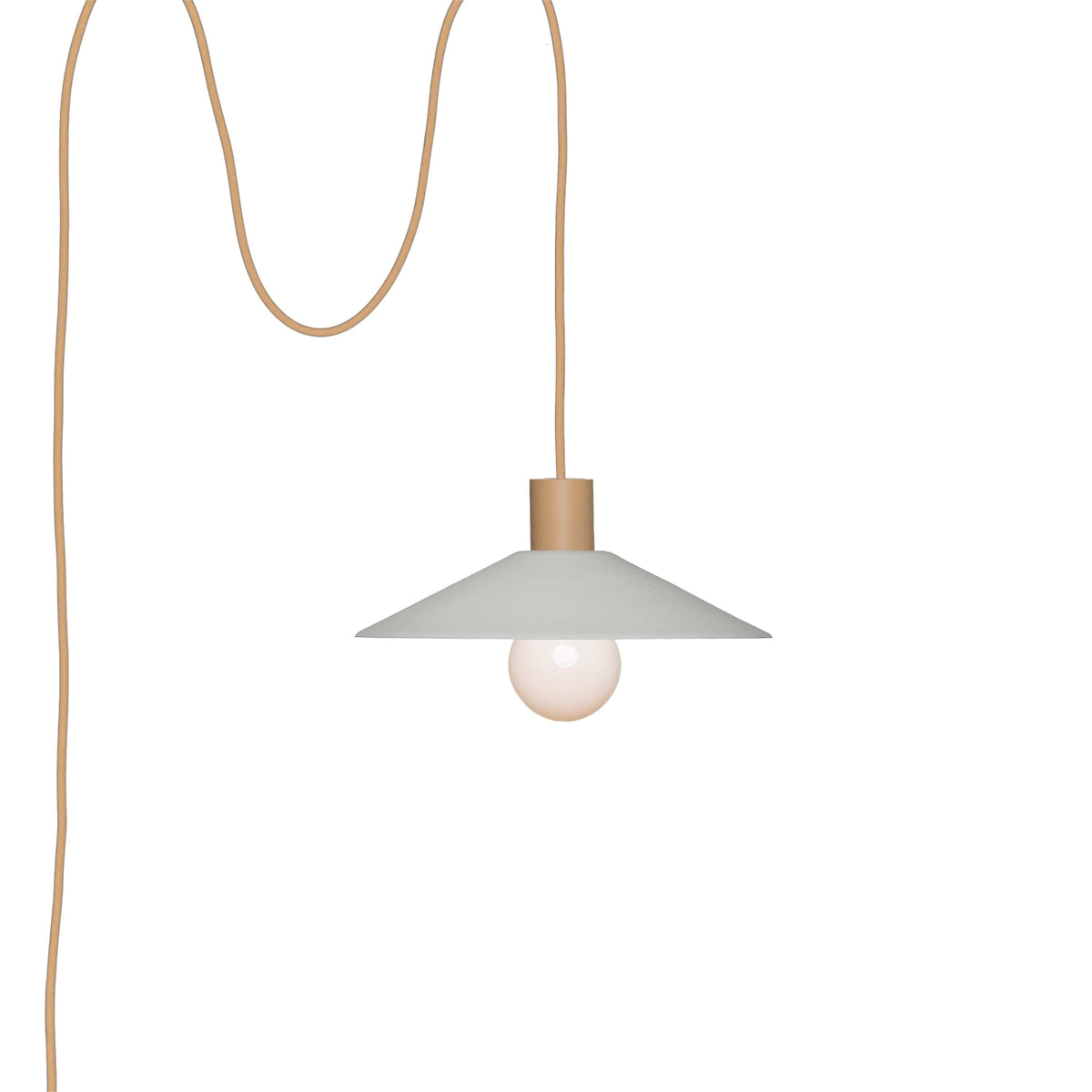 Glass Slope AiO Plug-In Pendant - Chroma Studio Latte / Matte White