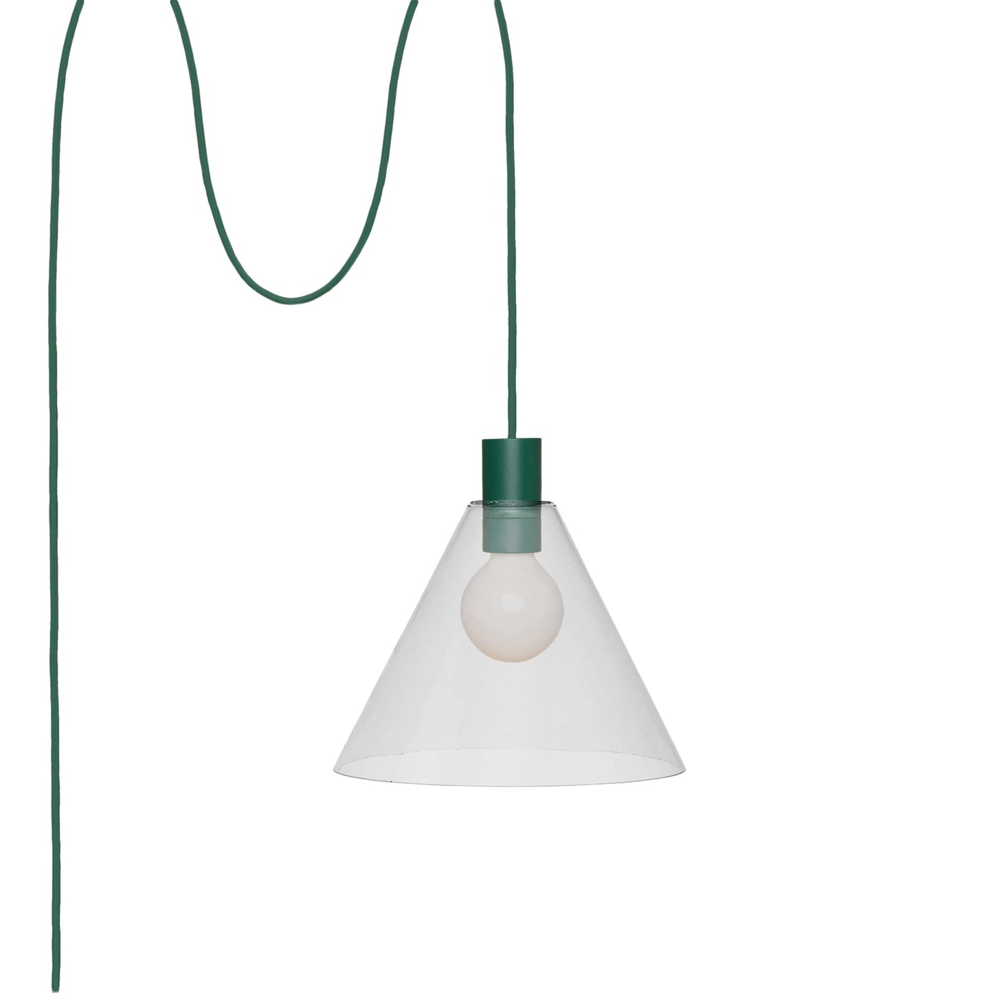 Boutique AiO Glass Cone Plug-In Pendant | 6in or 11in