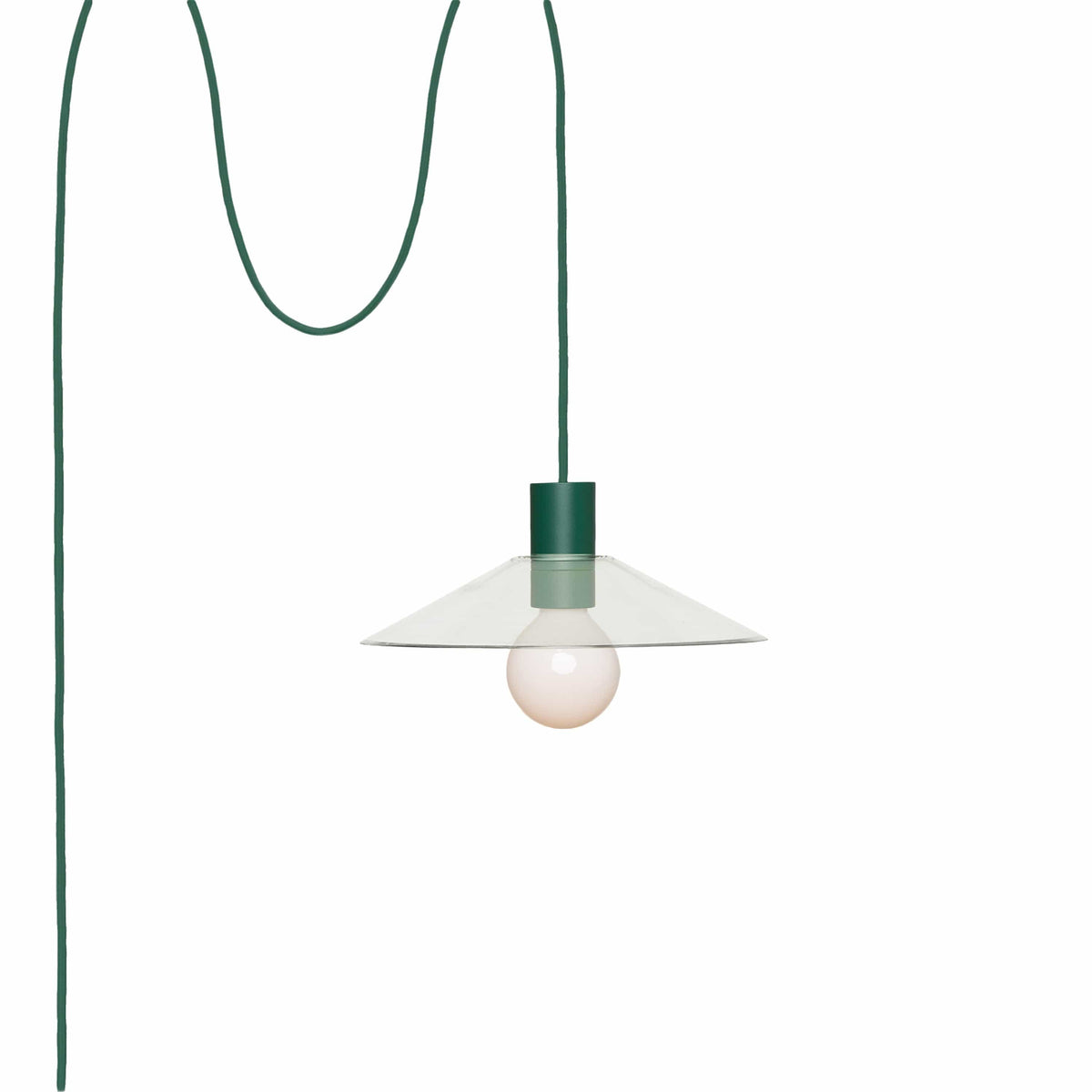 Glass Slope AiO Plug-In Pendant - Chroma Studio Pine / Clear