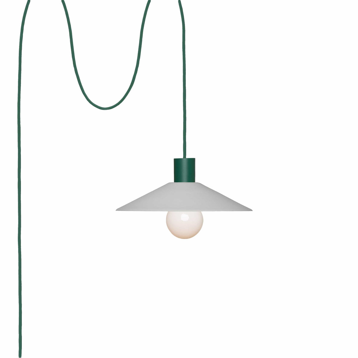 Glass Slope AiO Plug-In Pendant - Chroma Studio Pine / Matte White