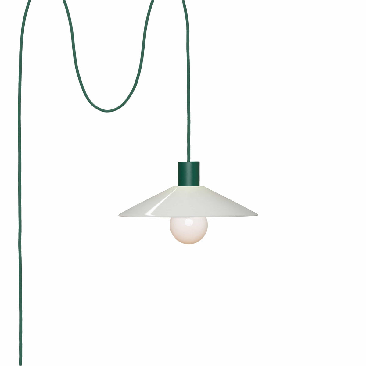 Glass Slope AiO Plug-In Pendant - Chroma Studio Pine / Milk
