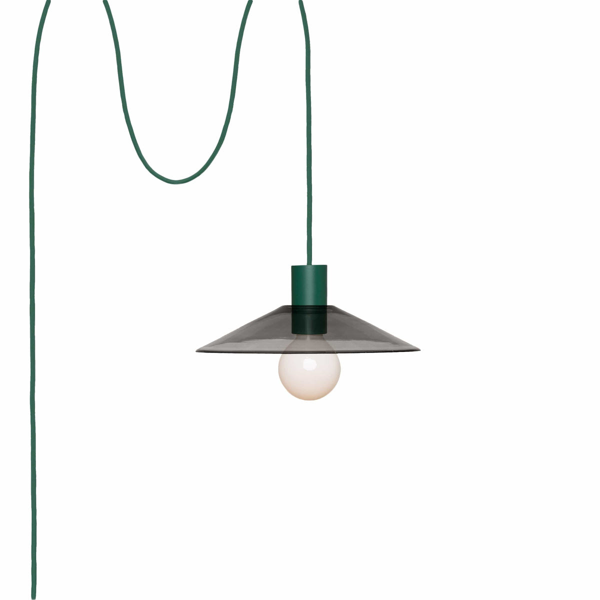 Glass Slope AiO Plug-In Pendant - Chroma Studio Pine / Smoke